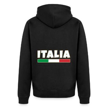 Italy, Italian flag, Italia - Unisex Premium Organic Zip Hoodie - black - Back - Nico (187cm)