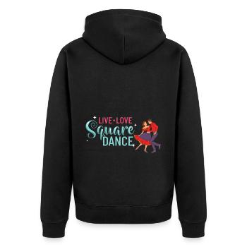 Square Dance Music Caller Folk Dance Dancer Usa - Unisex Premium Organic Zip Hoodie - black - Back - Nico (187cm)