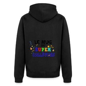 Mug Pour Mon Collègue Super Cool Idée Cadeau - Veste à capuche bio Premium Unisexe - noir - Dos - Nico (187cm)