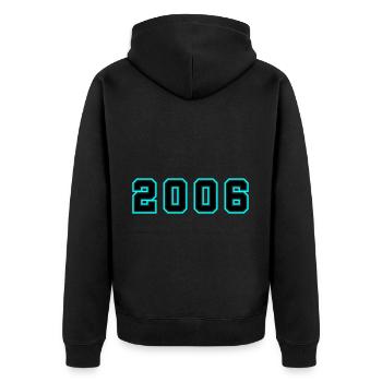 2006 Year Birthday - Unisex Premium Organic Zip Hoodie - black - Back - Nico (187cm)
