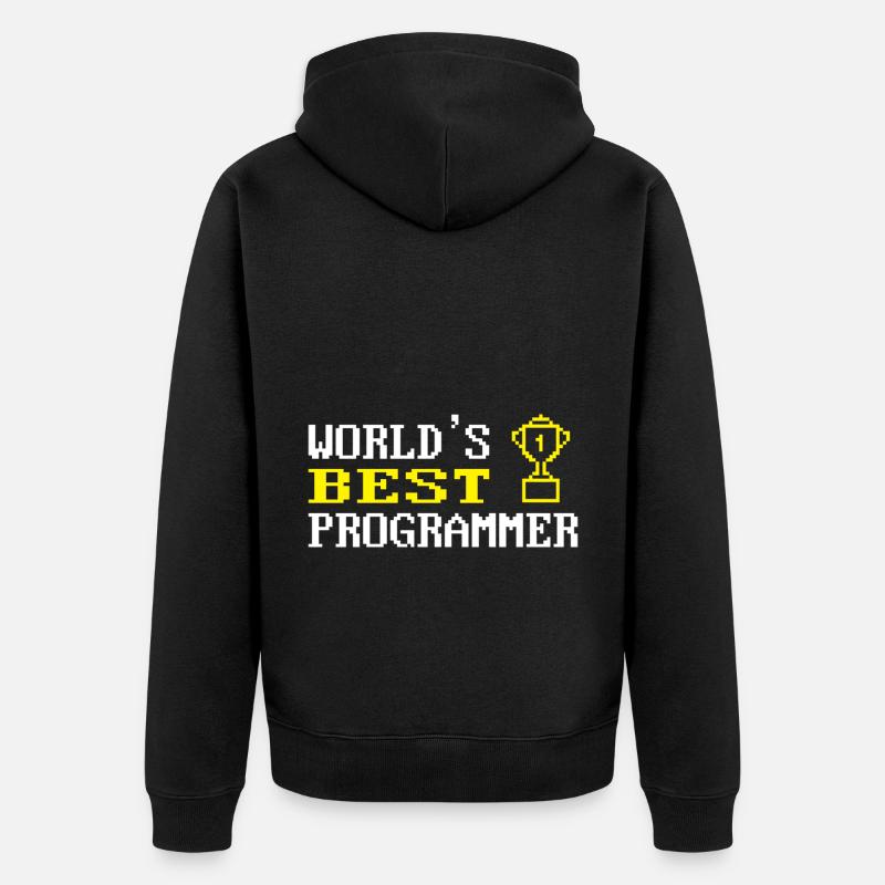 Programmierer Coder Software Entwickler - Unisex Premium Bio Zip Hoodie - Schwarz