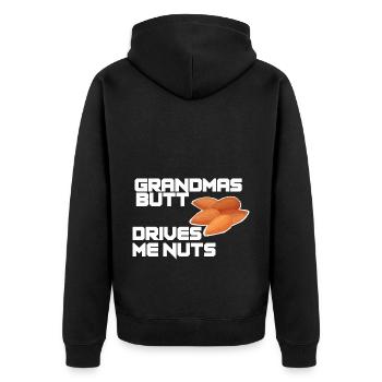 Les fesses de grand-mère me rendent fou Funnier - Veste à capuche bio Premium Unisexe - noir - Dos - Nico (187cm)