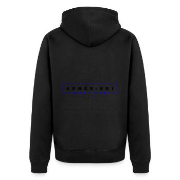 Apres Ski Party Team - Unisex Premium Bio Zip Hoodie - Schwarz - Hinten - Nico (187cm)