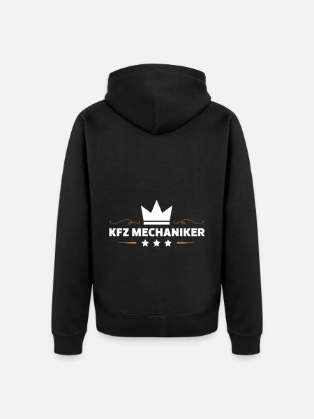 KFZ Mechaniker Beruf - Unisex Premium Bio Zip Hoodie - Schwarz