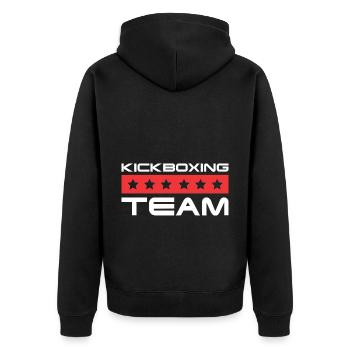 Équipe de kickboxing - Veste à capuche bio Premium Unisexe - noir - Dos - Nico (187cm)