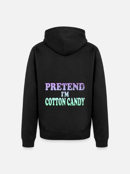 Pretend I'm Cotton Candy - Unisex Premium Organic Zip Hoodie - black