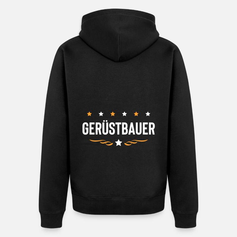 Gerüstbauer Beruf - Unisex Premium Bio Zip Hoodie - Schwarz
