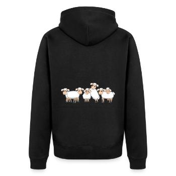 Agneau - Veste à capuche bio Premium Unisexe - noir - Dos - Nico (187cm)