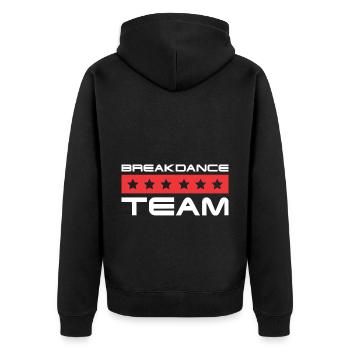 Équipe de breakdance - Veste à capuche bio Premium Unisexe - noir - Dos - Nico (187cm)