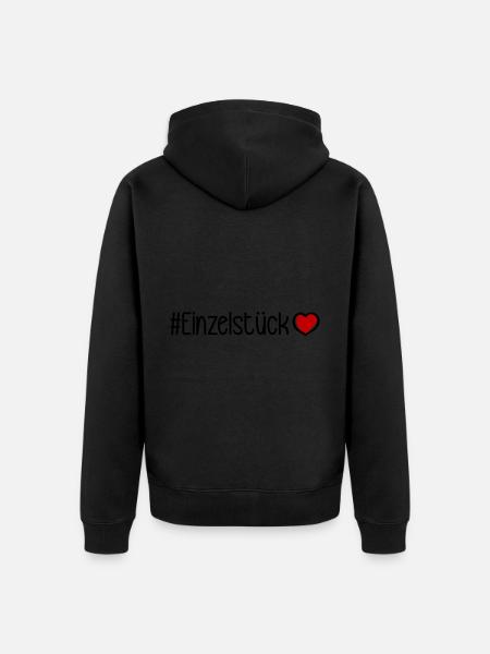 One-of-a-kind heart - Unisex Premium Organic Zip Hoodie - black