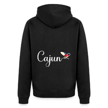 Fierté cajun Louisiane Racines patriotiques - Veste à capuche bio Premium Unisexe - noir - Dos - Nico (187cm)