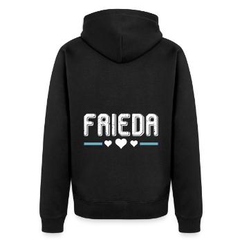 Frieda - Veste à capuche bio Premium Unisexe - noir - Dos - Nico (187cm)