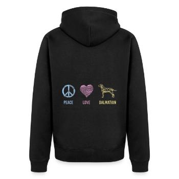 Dog breeds Paws Animal Love - Unisex Premium Organic Zip Hoodie - black - Back - Nico (187cm)