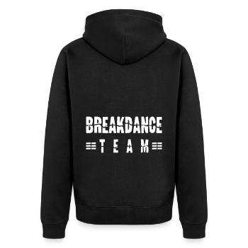 Équipe de breakdance - Veste à capuche bio Premium Unisexe - noir - Dos - Nico (187cm)