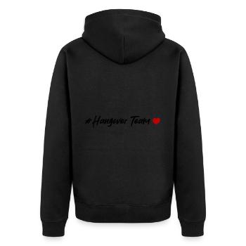 Hangover Team Heart - Unisex Premium Organic Zip Hoodie - black - Back - Nico (187cm)