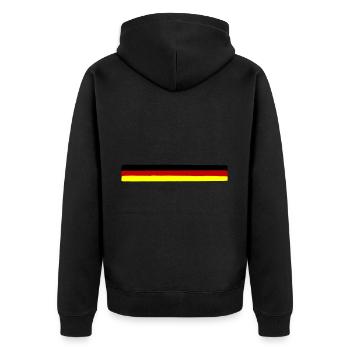 Germany Colors Symbol - Unisex Premium Organic Zip Hoodie - black - Back - Nico (187cm)