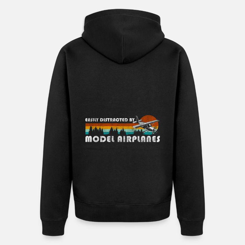 Modellflieger Modell Pilot Testpilot - Unisex Premium Bio Zip Hoodie - Schwarz