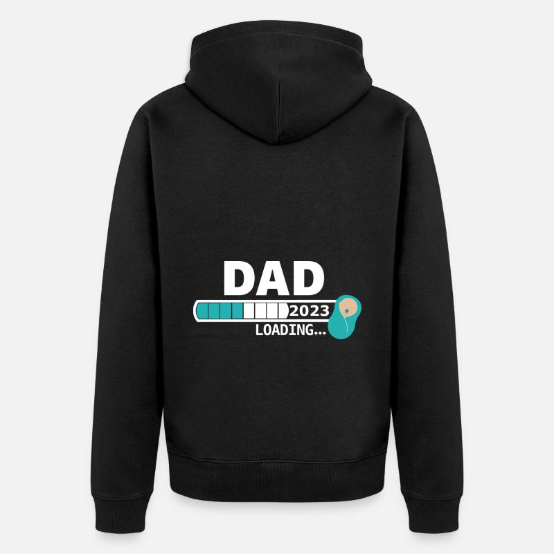 DAD 2023 loading... - Unisex Premium Bio Zip Hoodie - Schwarz