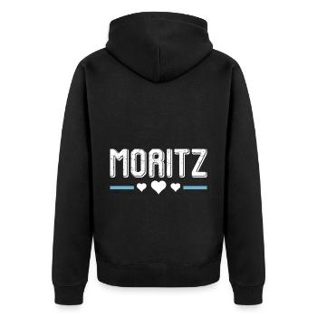 Moritz - Veste à capuche bio Premium Unisexe - noir - Dos - Nico (187cm)