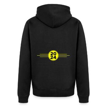2024 Année du cœur - Veste à capuche bio Premium Unisexe - noir - Dos - Nico (187cm)