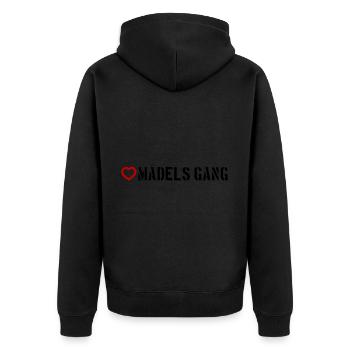 Filles Gang Équipe Femmes Coeur - Veste à capuche bio Premium Unisexe - noir - Dos - Nico (187cm)
