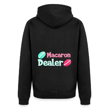 Macaron Dealer Dessert Food - Veste à capuche bio Premium Unisexe - noir - Dos - Nico (187cm)