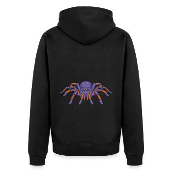 Spider Lover Spider Whisperer Arachnid Tarantula ( - Unisex Premium Organic Zip Hoodie - black - Back - Nico (187cm)