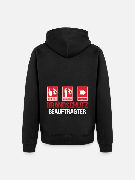 Brandschutz Brandschutzbeauftragter Beruf - Unisex Premium Bio Zip Hoodie - Schwarz