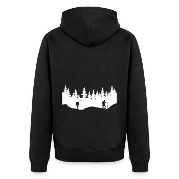 Arbres - Randonnée - (2) - Veste à capuche bio Premium Unisexe - noir - Dos - Nico (187cm)