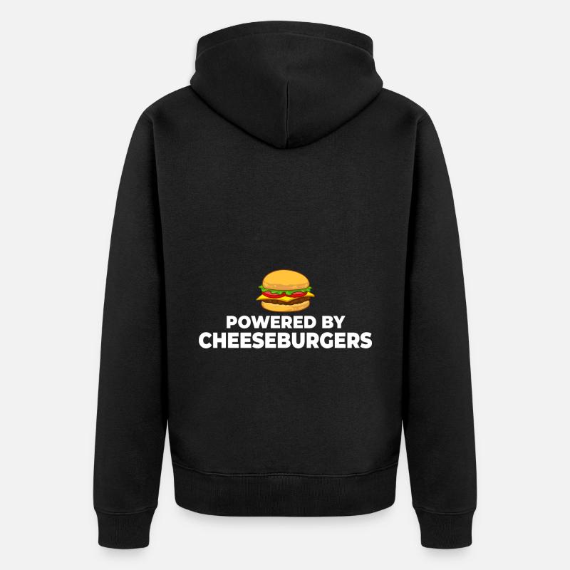 Cheeseburger Cheese Sandwich Hamburger - Veste à capuche bio Premium Unisexe - noir