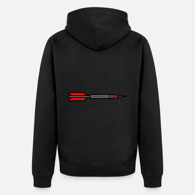 Fléchettes Symbole Fléchettes - Veste à capuche bio Premium Unisexe - noir
