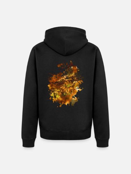 Herbst - Unisex Premium Bio Zip Hoodie - Schwarz
