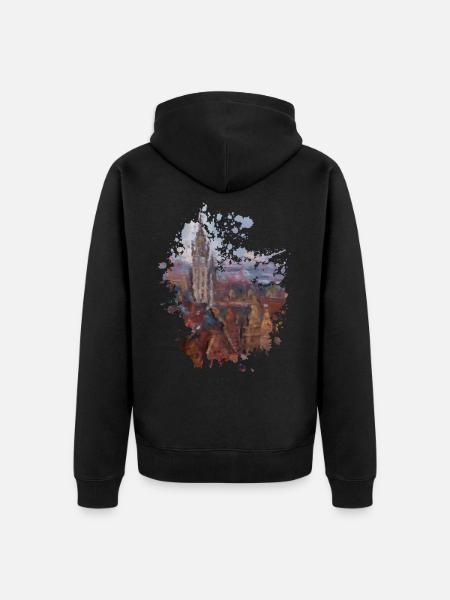 Stadt - Unisex Premium Bio Zip Hoodie - Schwarz