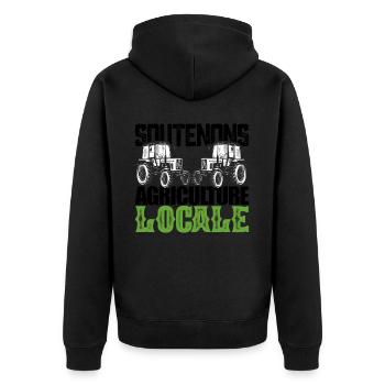 Soutenons l'agriculture locale.Agriculteurs france - Veste à capuche bio Premium Unisexe - noir - Dos - Nico (187cm)