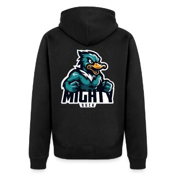 Canard puissant - Veste à capuche bio Premium Unisexe - noir - Dos - Nico (187cm)