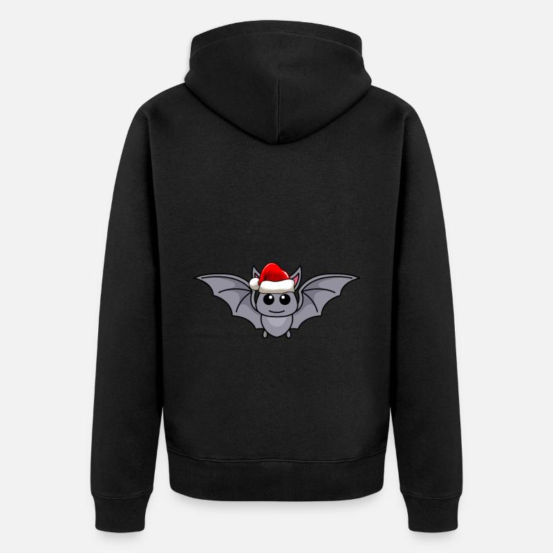 Bat Comic Christmas - Veste à capuche bio Premium Unisexe - noir