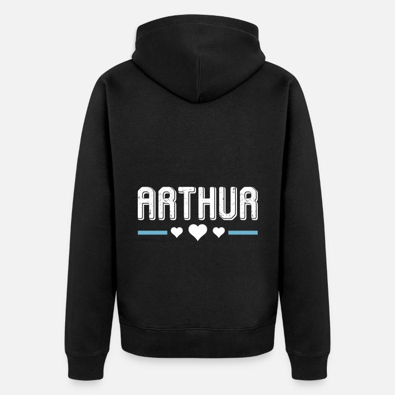 Arthur - Veste à capuche bio Premium Unisexe - noir