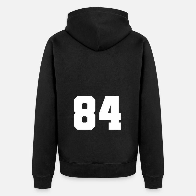Team 84 - Unisex Premium Bio Zip Hoodie - Schwarz