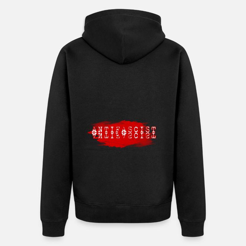 RÉSISTANCE À LA PROTESTATION ANTIFASCISTE - Veste à capuche bio Premium Unisexe - noir