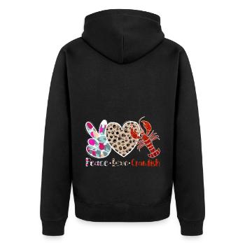 Krebssaison Lustige Krebse kochen Hummer - Unisex Premium Bio Zip Hoodie - Schwarz - Hinten - Nico (187cm)