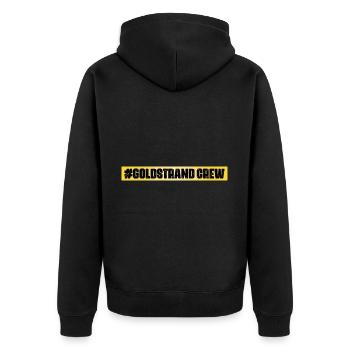 Golden Sands Crew - Unisex Premium Organic Zip Hoodie - black - Back - Nico (187cm)