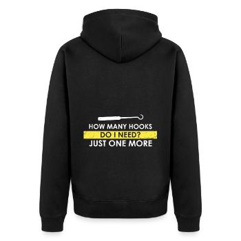 Lock Lock locking service locksmith - Unisex Premium Organic Zip Hoodie - black - Back - Nico (187cm)