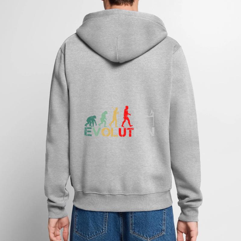 Computer Nerd Programmeur Evolution drôle Veste à capuche bio Premium Unisexe