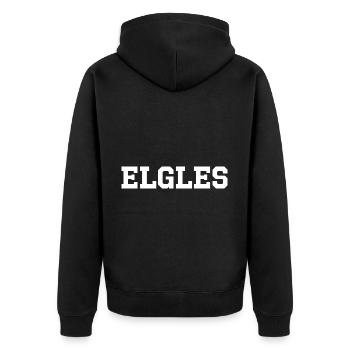 Elgles Citation drôle de Philadelphie Humour - Veste à capuche bio Premium Unisexe - noir - Dos - Nico (187cm)