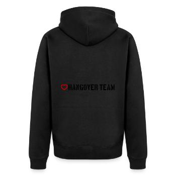 Hangover Team Heart - Unisex Premium Organic Zip Hoodie - black - Back - Nico (187cm)