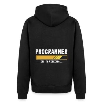 Programmeur Coder Développeur de logiciels - Veste à capuche bio Premium Unisexe - noir - Dos - Nico (187cm)