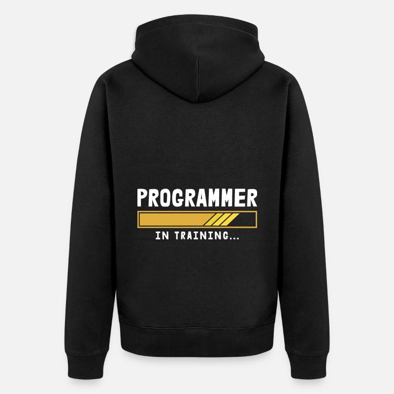 Programmer Coder Software Developer - Unisex Premium Organic Zip Hoodie - black