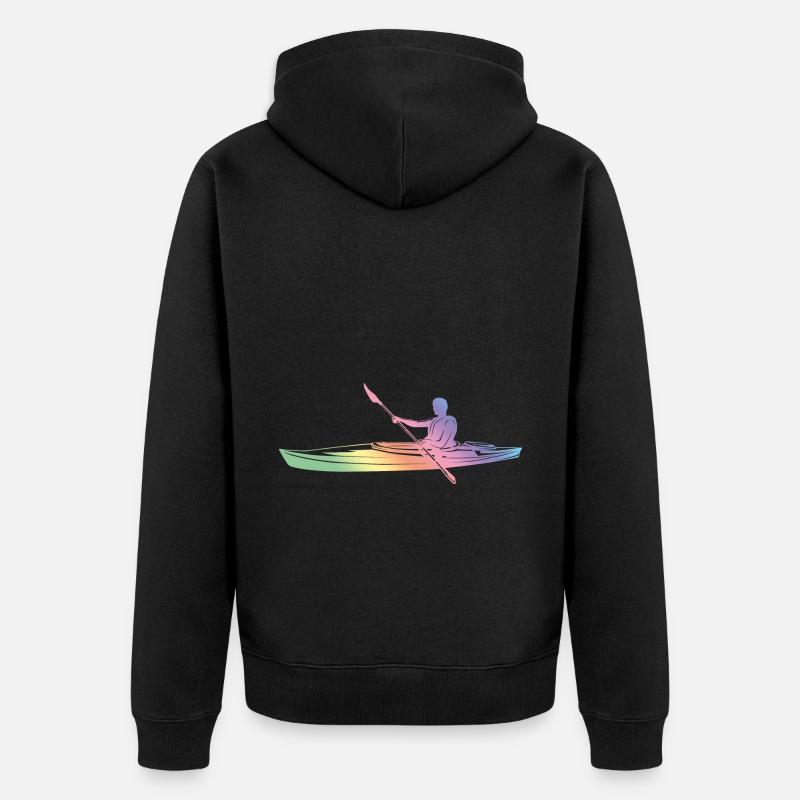 Silhouette d’aviron - Veste à capuche bio Premium Unisexe - noir