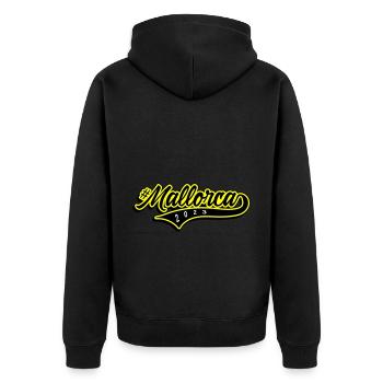 Mallorca 2023 - Unisex Premium Bio Zip Hoodie - Schwarz - Hinten - Nico (187cm)