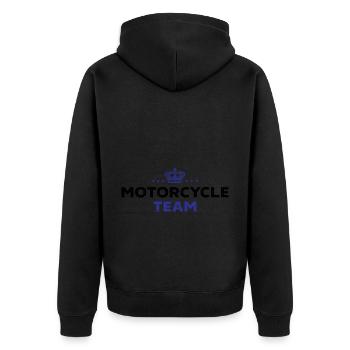 Équipe moto - Veste à capuche bio Premium Unisexe - noir - Dos - Nico (187cm)